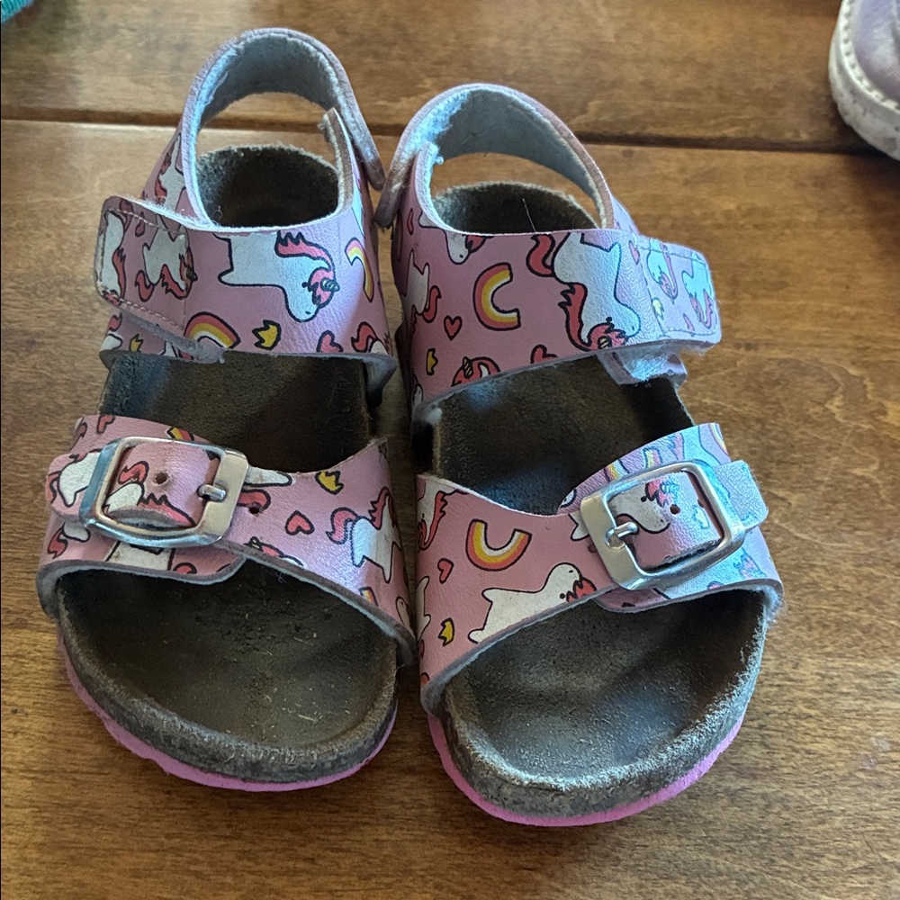 Kids Unicorn Sandals in Pink